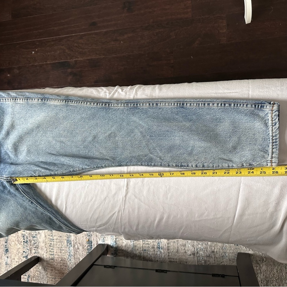 RE/DONE Originals High Rise Button Fly Jeans 28 Made in USA Vintage Wash - Picture 10 of 11